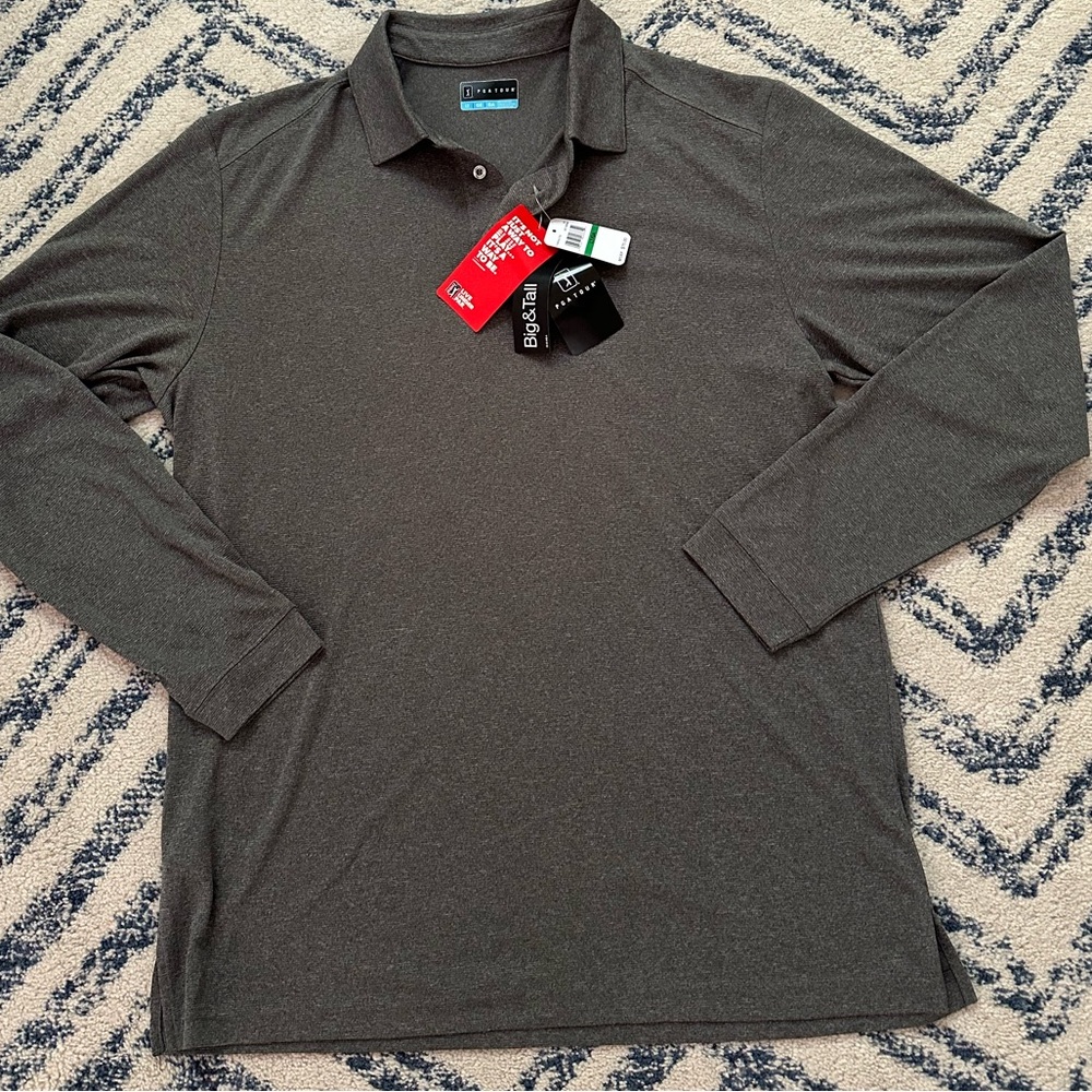 PGA Tour Men's grey Polo Shirt